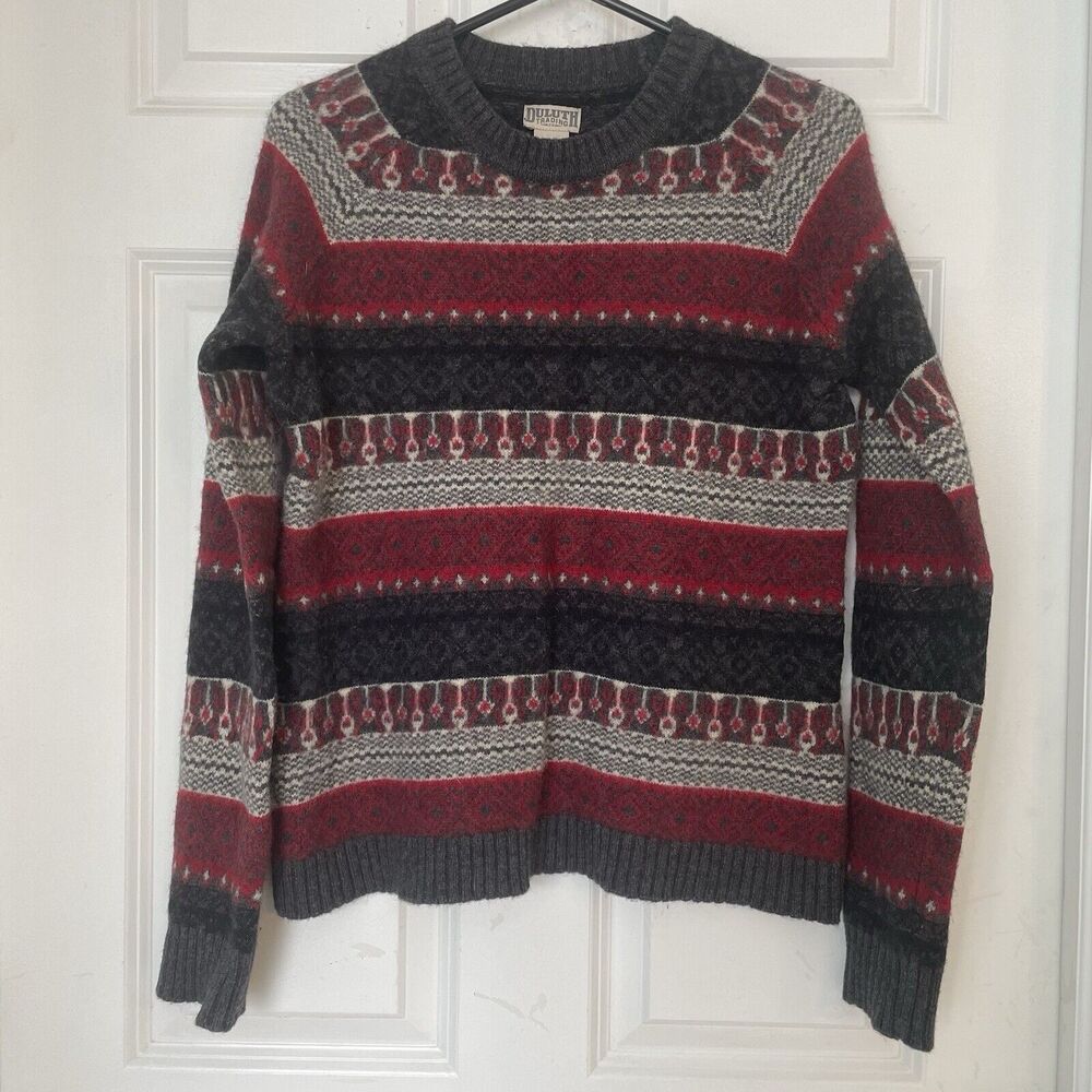 Duluth Trading Co Sweater Women’s Medium Wool Cashmere Blend Nordic Fair Isle